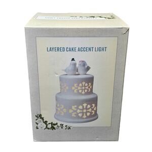 Wedding Cake Light Bridal Shower Centerpiece Love Birds Layered Accent Bride